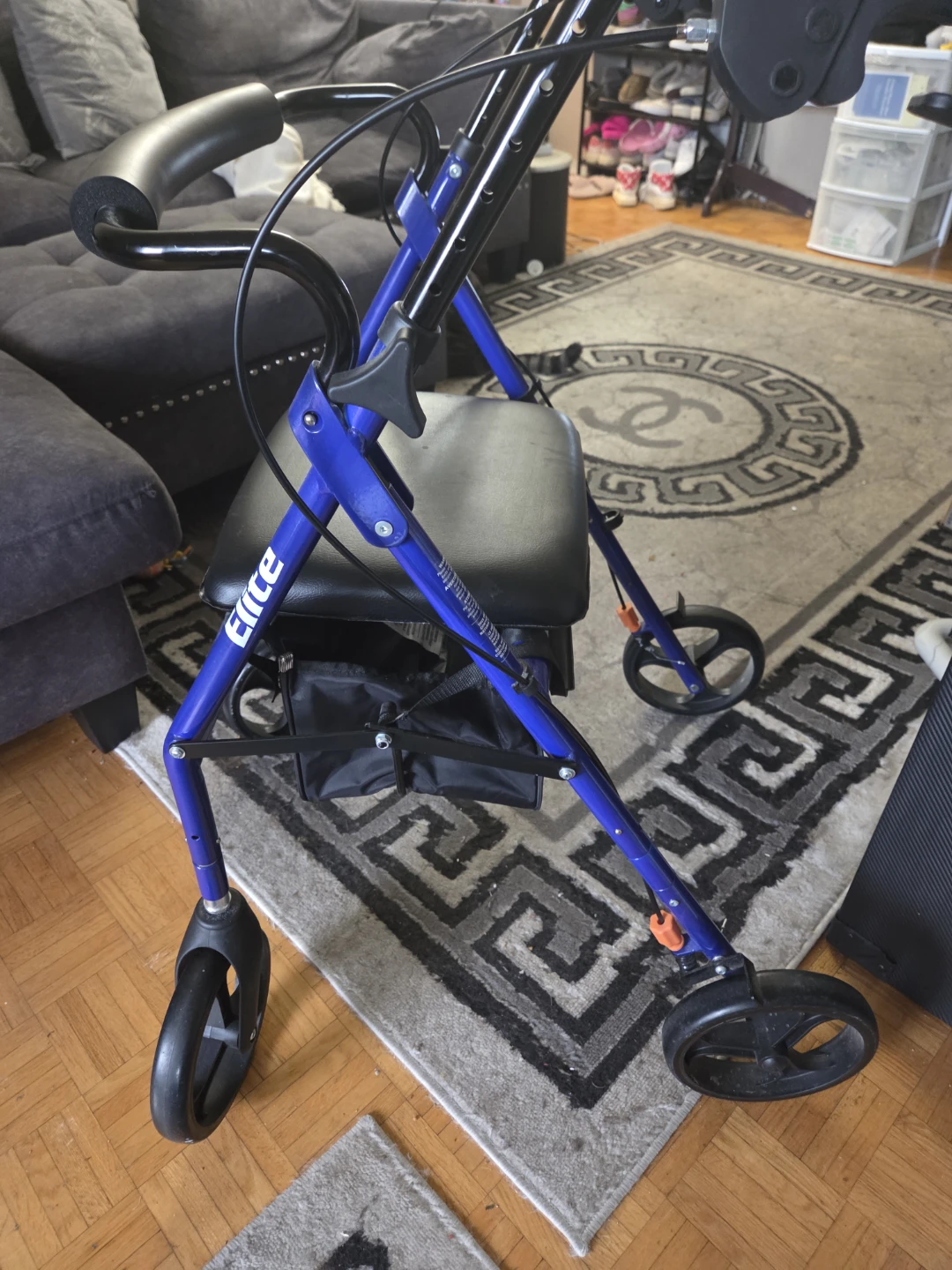 Elite Blue Rolling Walker