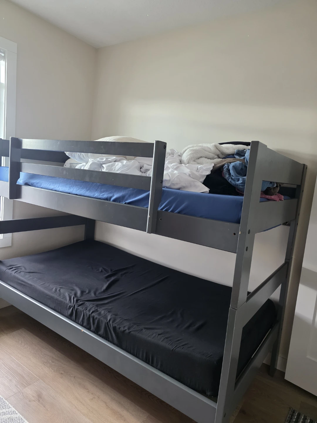Grey twin over twin bunk bed - photo 2