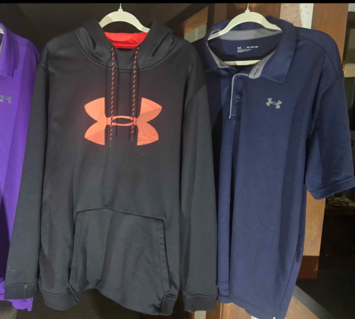 3XL Men's Under Armour Polo & COLDGEAR Hoodie. EUC.