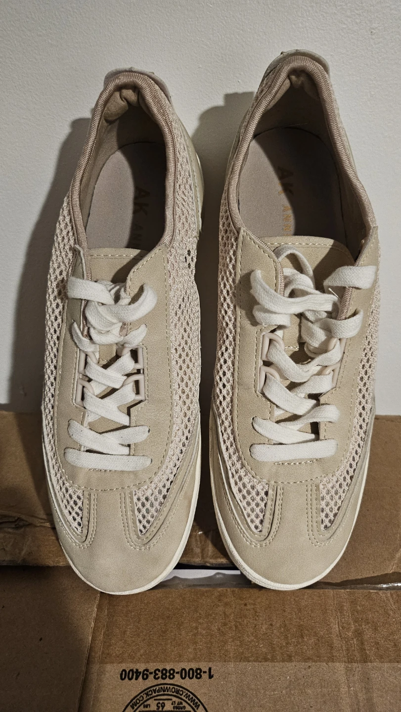 Anne Klein Tan Mesh Sneakers