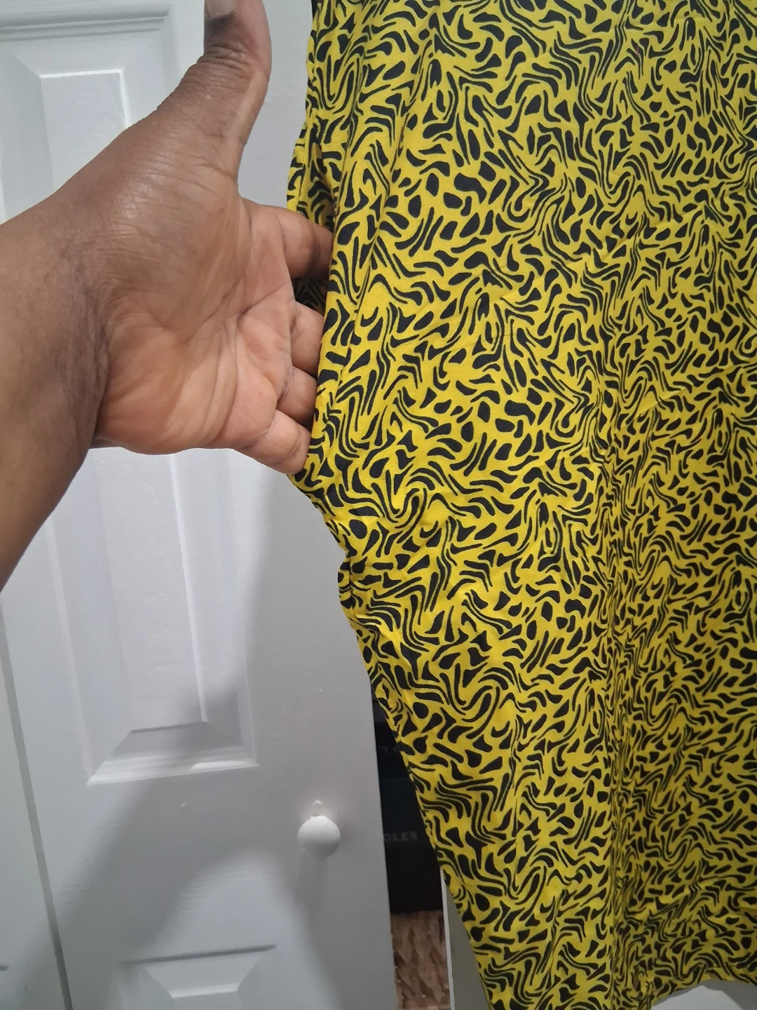 Yellow Patterned Midi Dress - photo 5