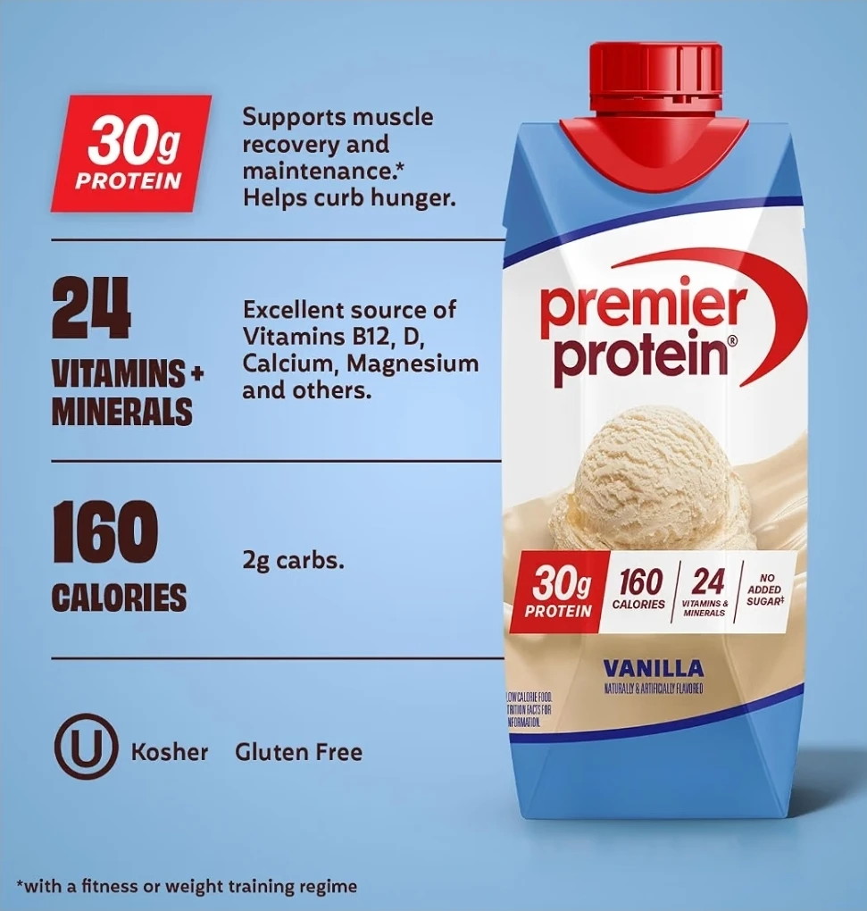 Premier Protein Vanilla Shakes 18-Pack