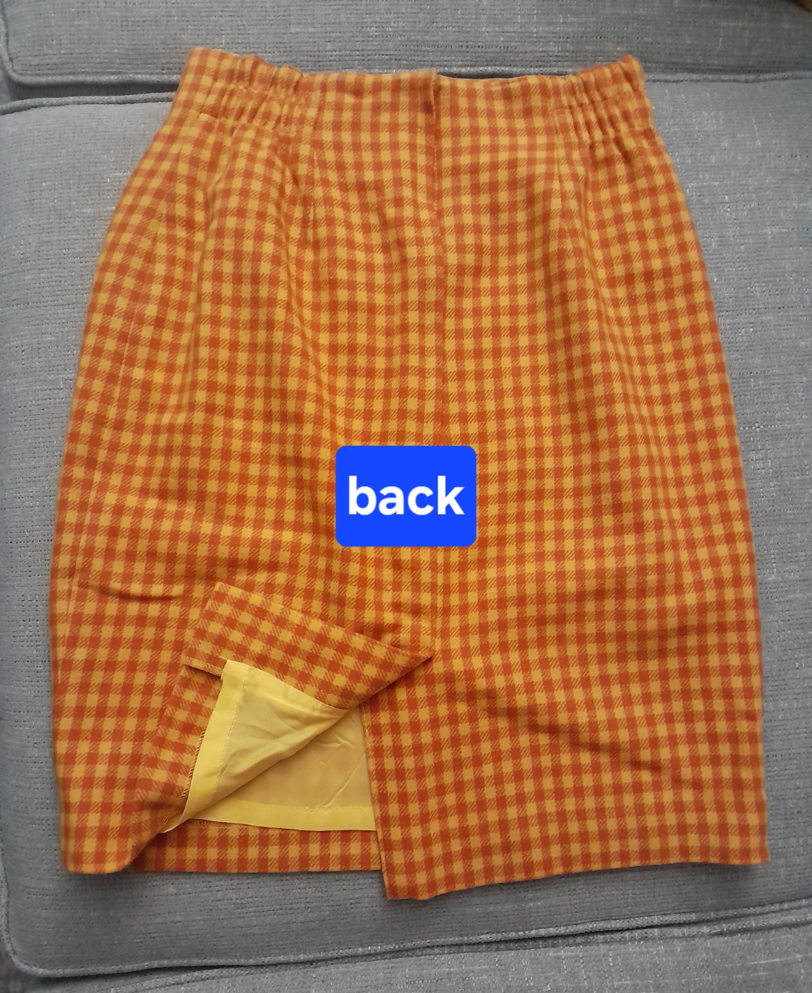 Orange and Yellow Gingham Skirt - photo 3