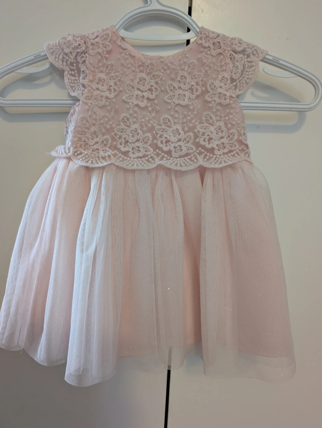 Baby girl pink lace dress 6-12M