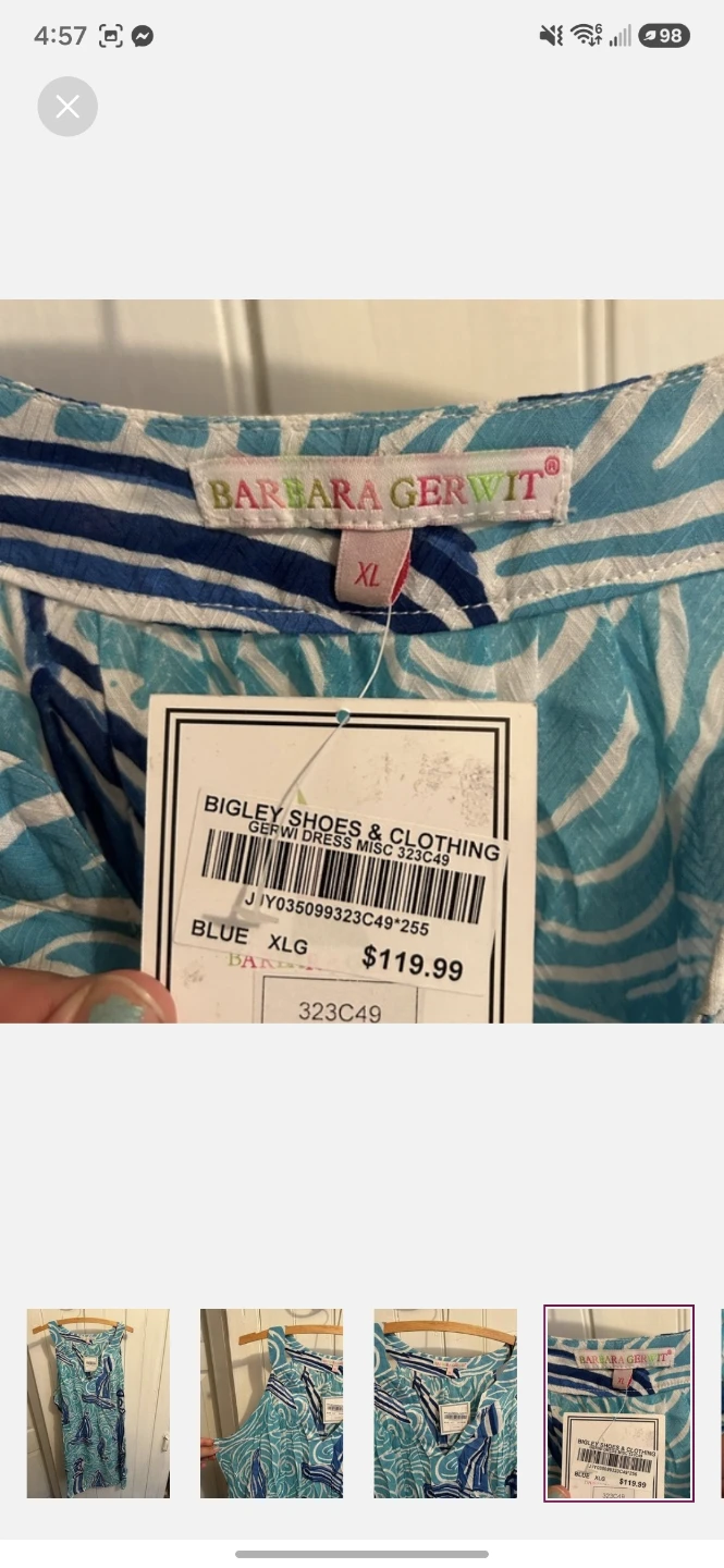 Barbara Gerwit Blue Sailboat Dress - XL - photo 4