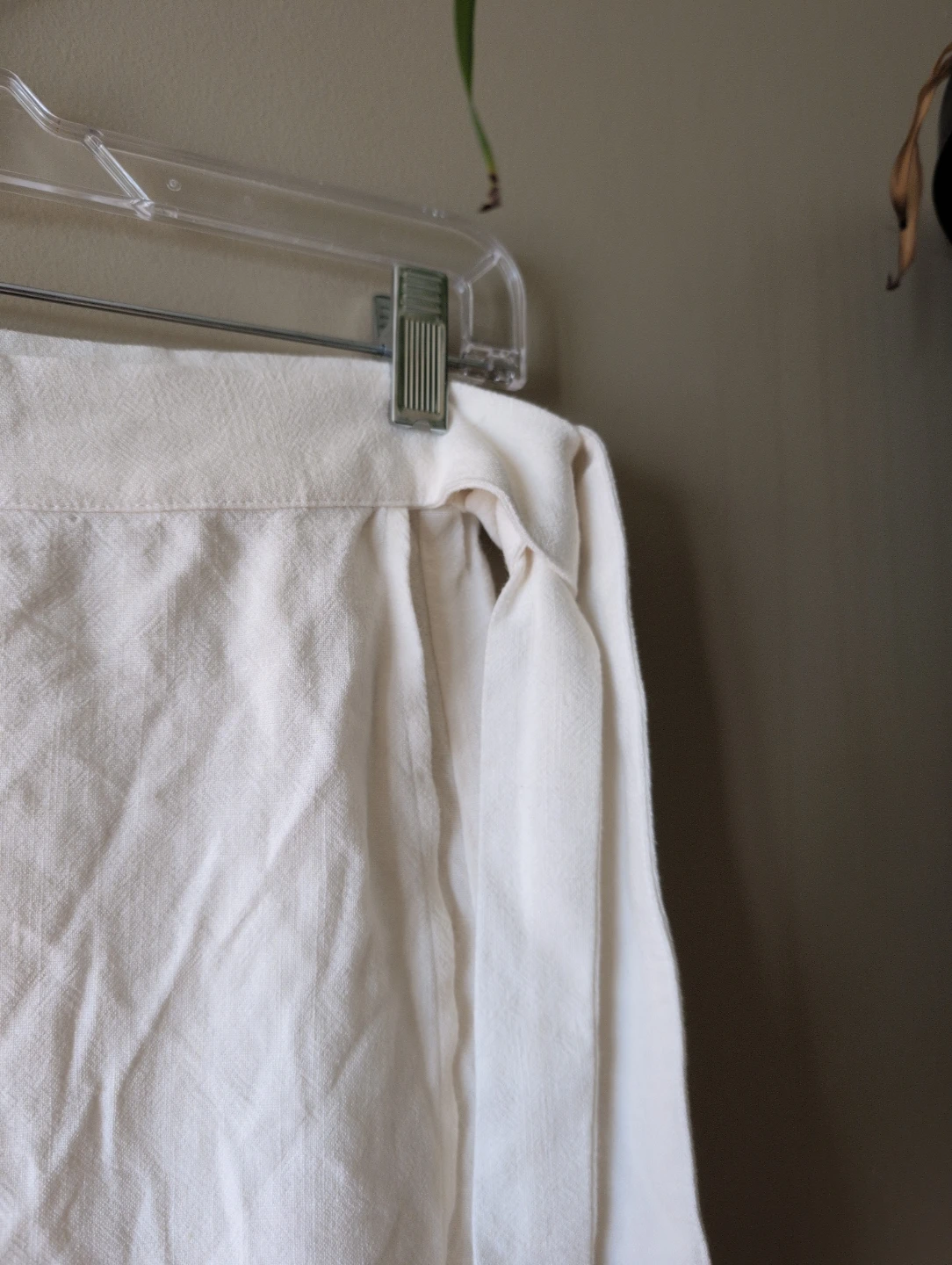 White Linen Wrap Skirt - photo 2