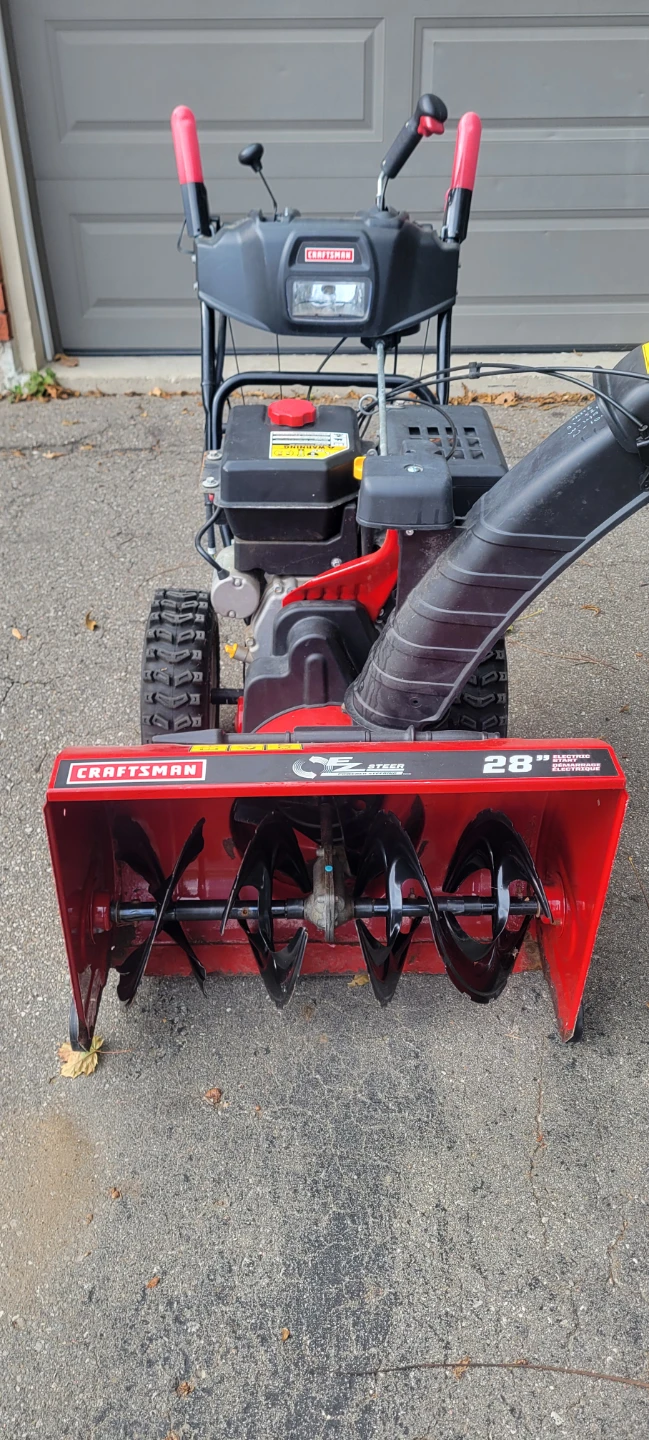 28 inch Craftsman snowblower with 357cc engine
