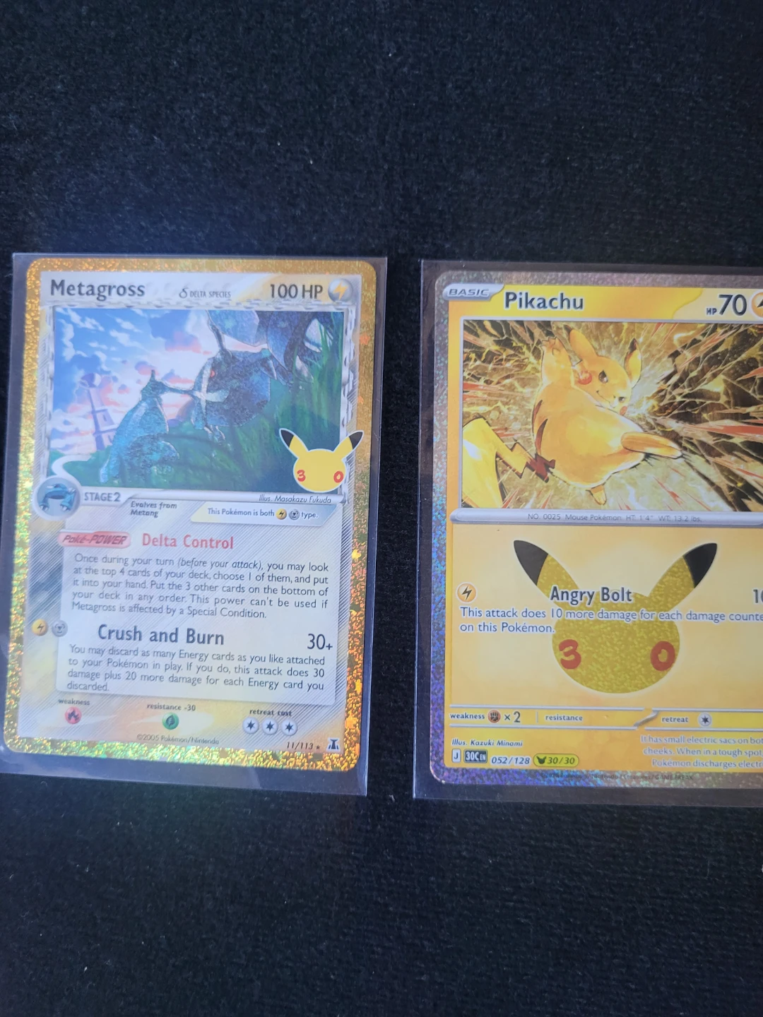 Pokemon Metagross and Pikachu Cards