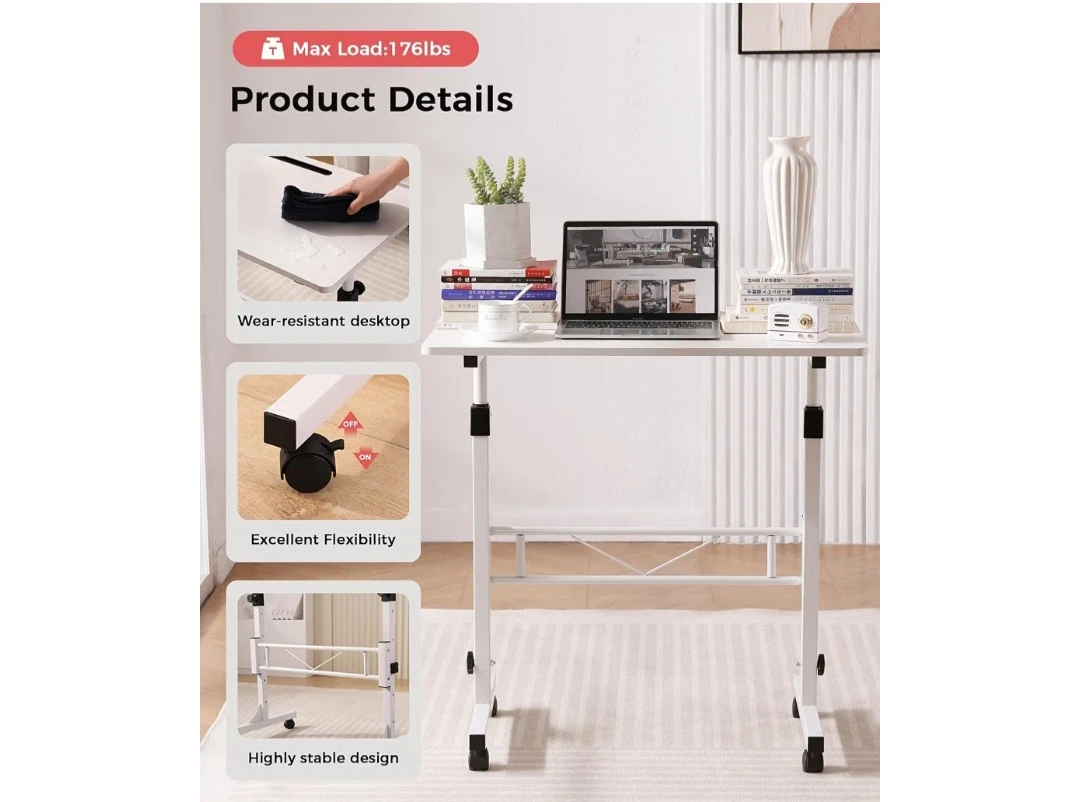 Klsmyhoki Adjustable Rolling Standing Desk - photo 4