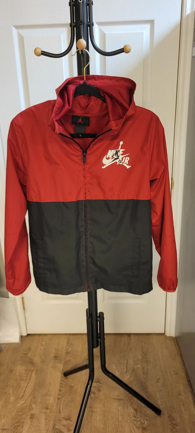 Nike Jordan Kids Windbreaker Jacket Red Black