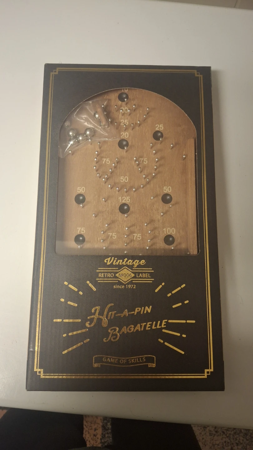 Retro Label Hit-A-Pin Bagatelle Game