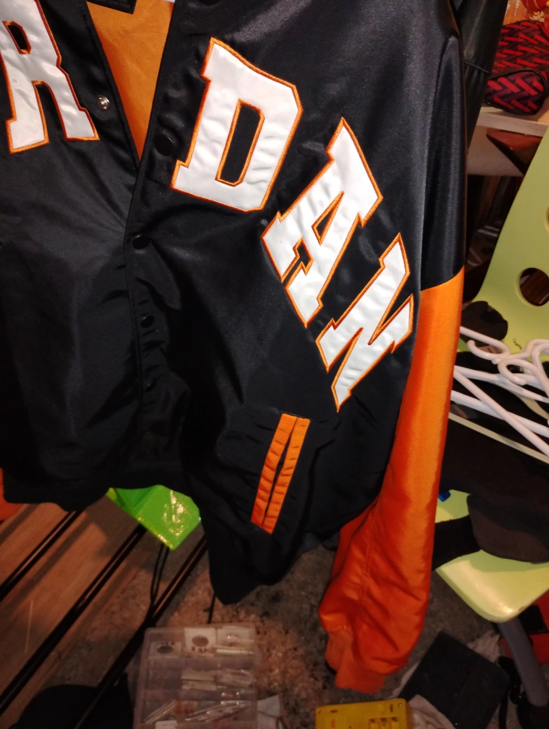 Jordan Black and Orange Varsity Jacket
