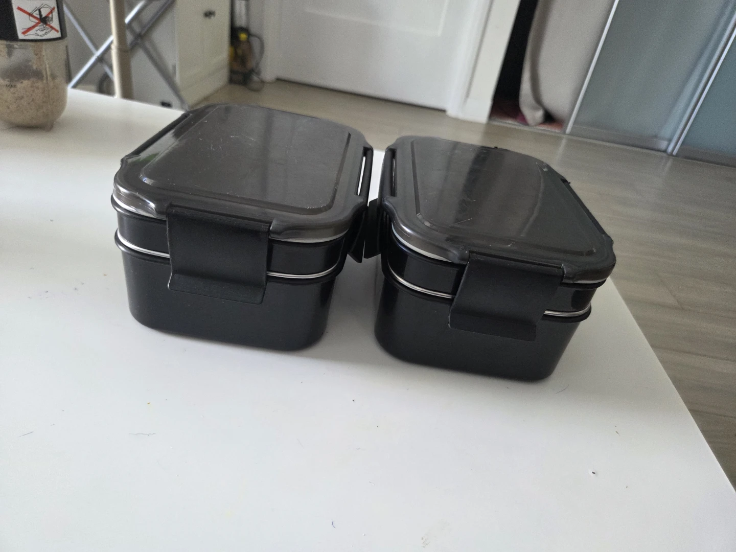 Two Stainless Steel Bento Lunch Boxes