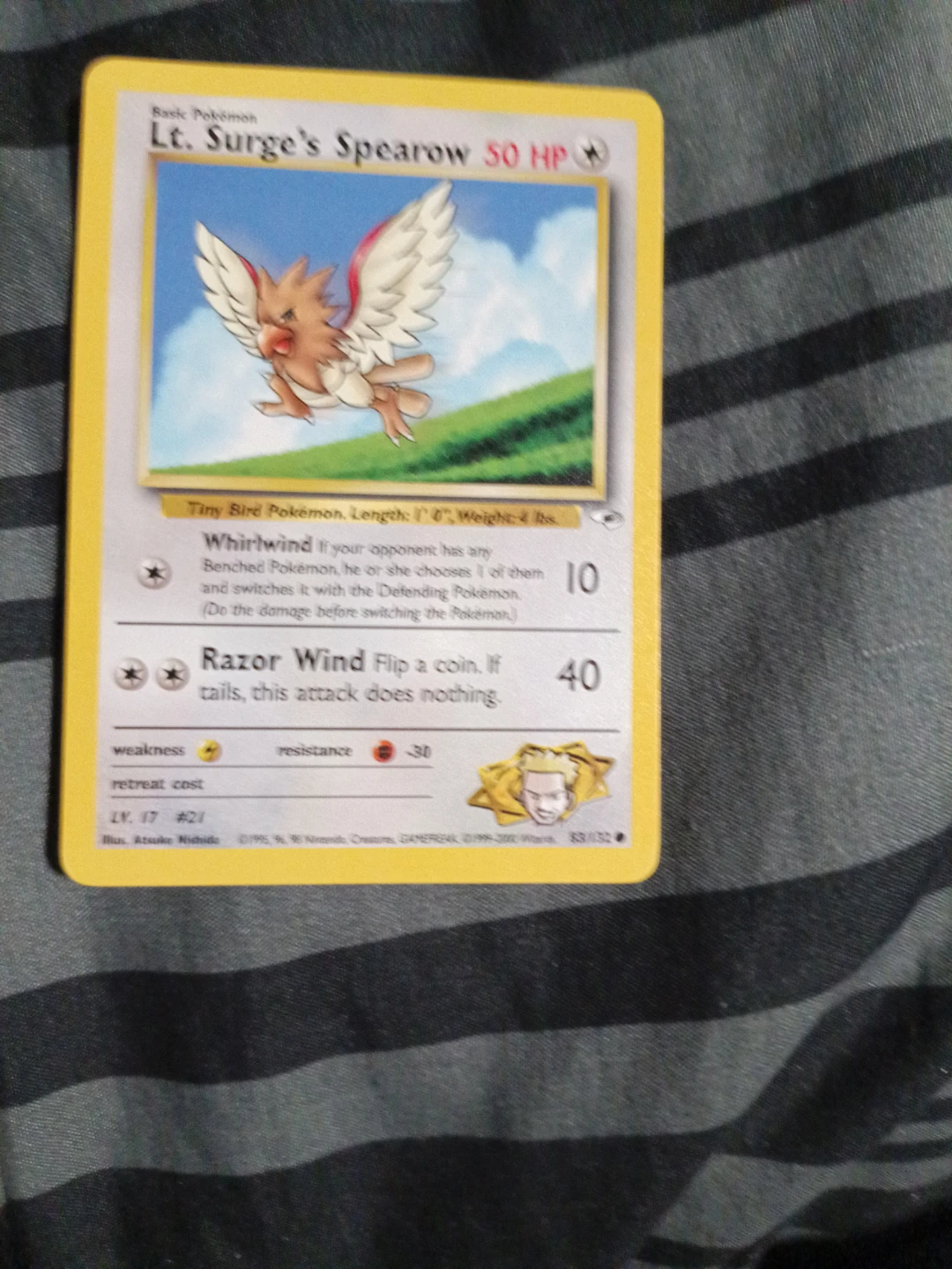 Pokemon Trading Card Game Lt surge's spearow
