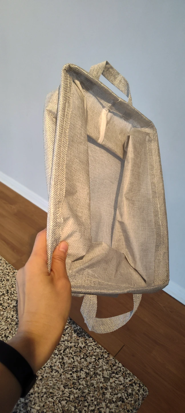 Light Grey Fabric Storage Basket - photo 4