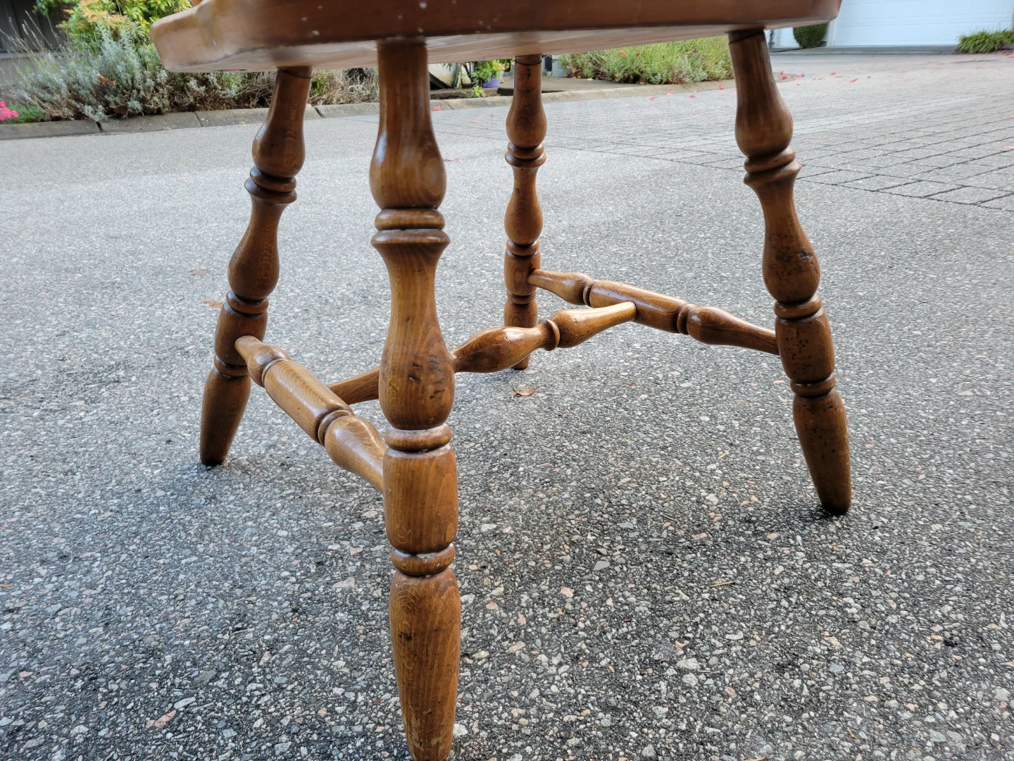 Vintage Solid Wood Ladderback Dining Chair – Farmhouse Style - photo 2