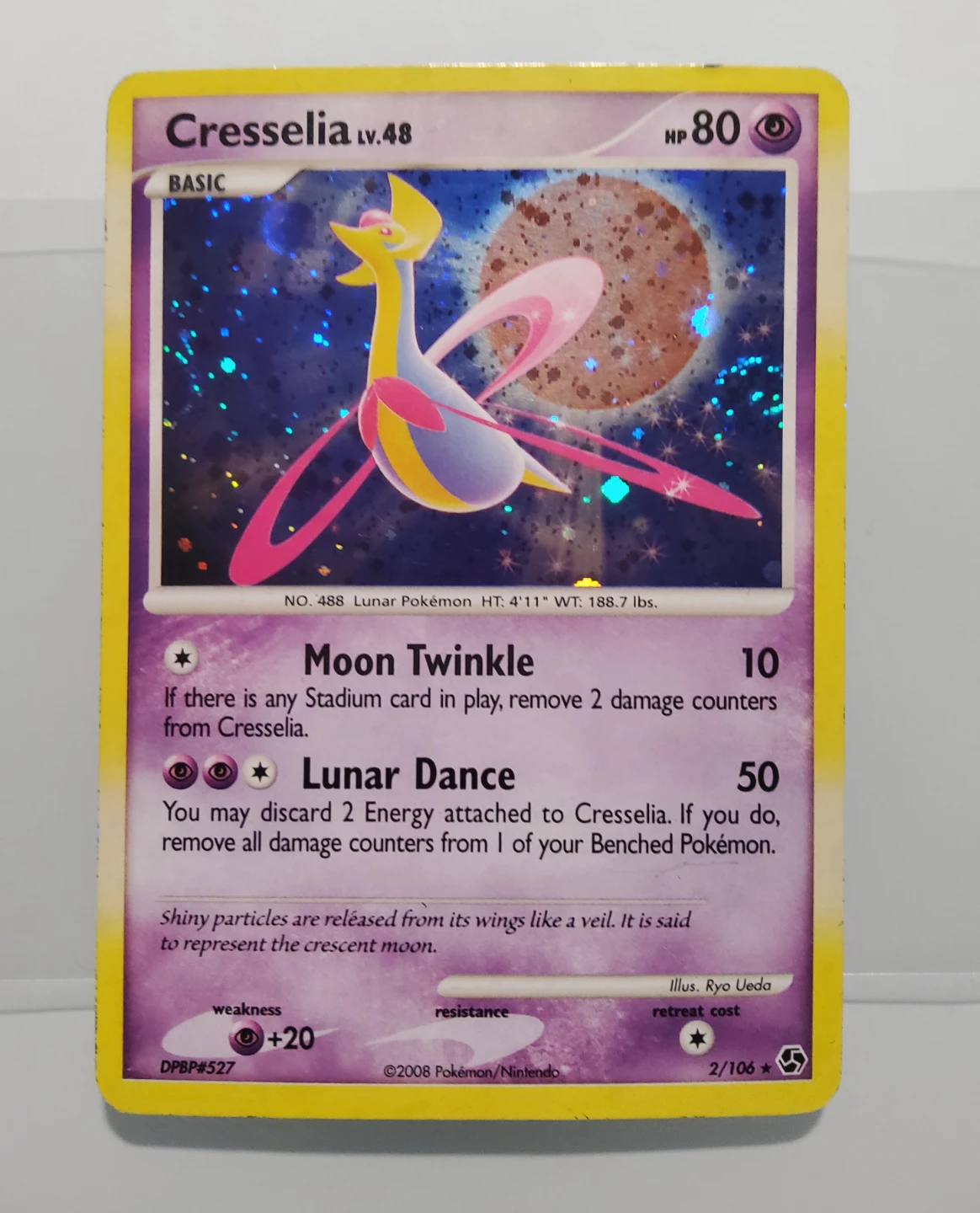 (Open to offers) 2008 Great Encounters Cresselia Holo Rare 2/106