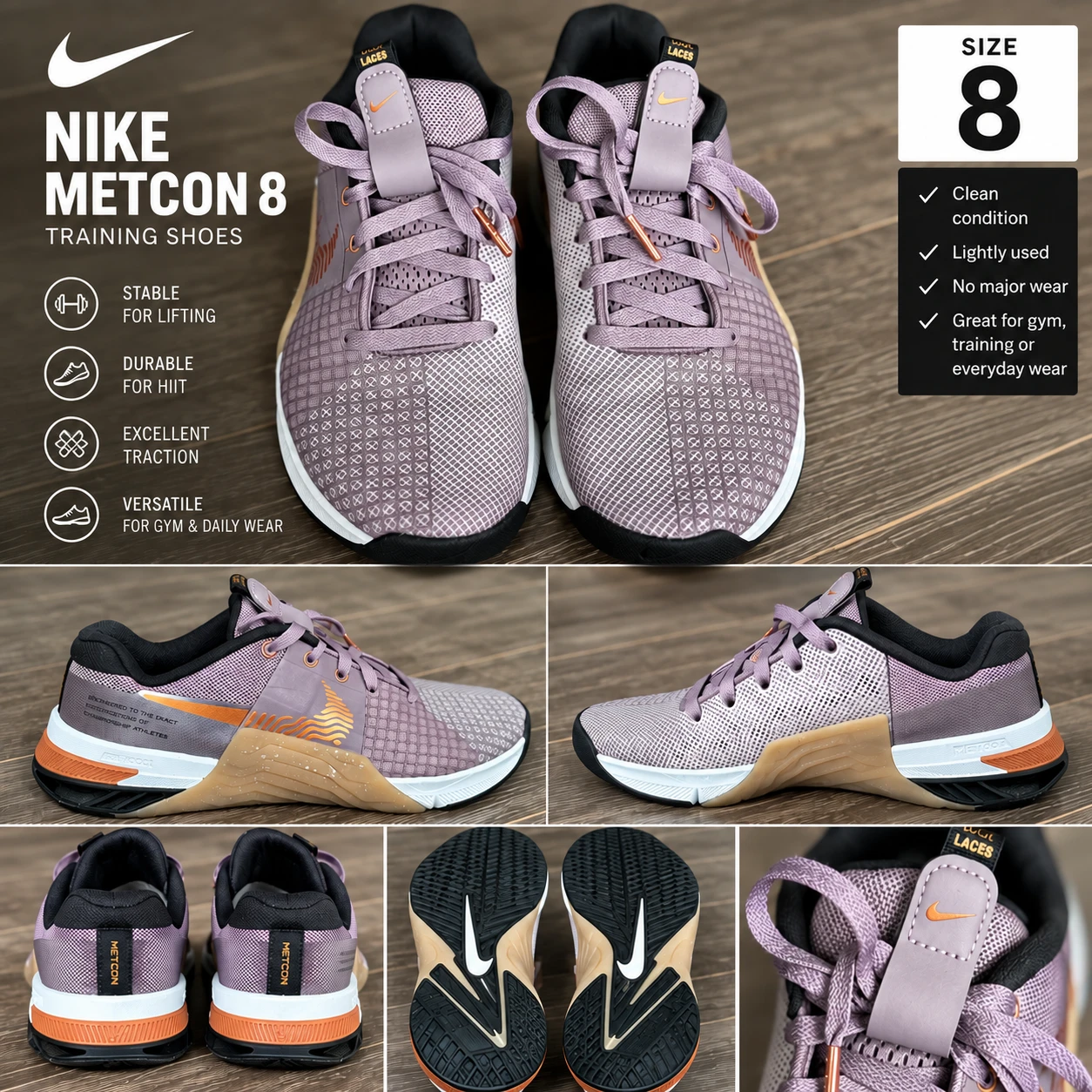 Nike Metcon 8 Training Shoes Size 8