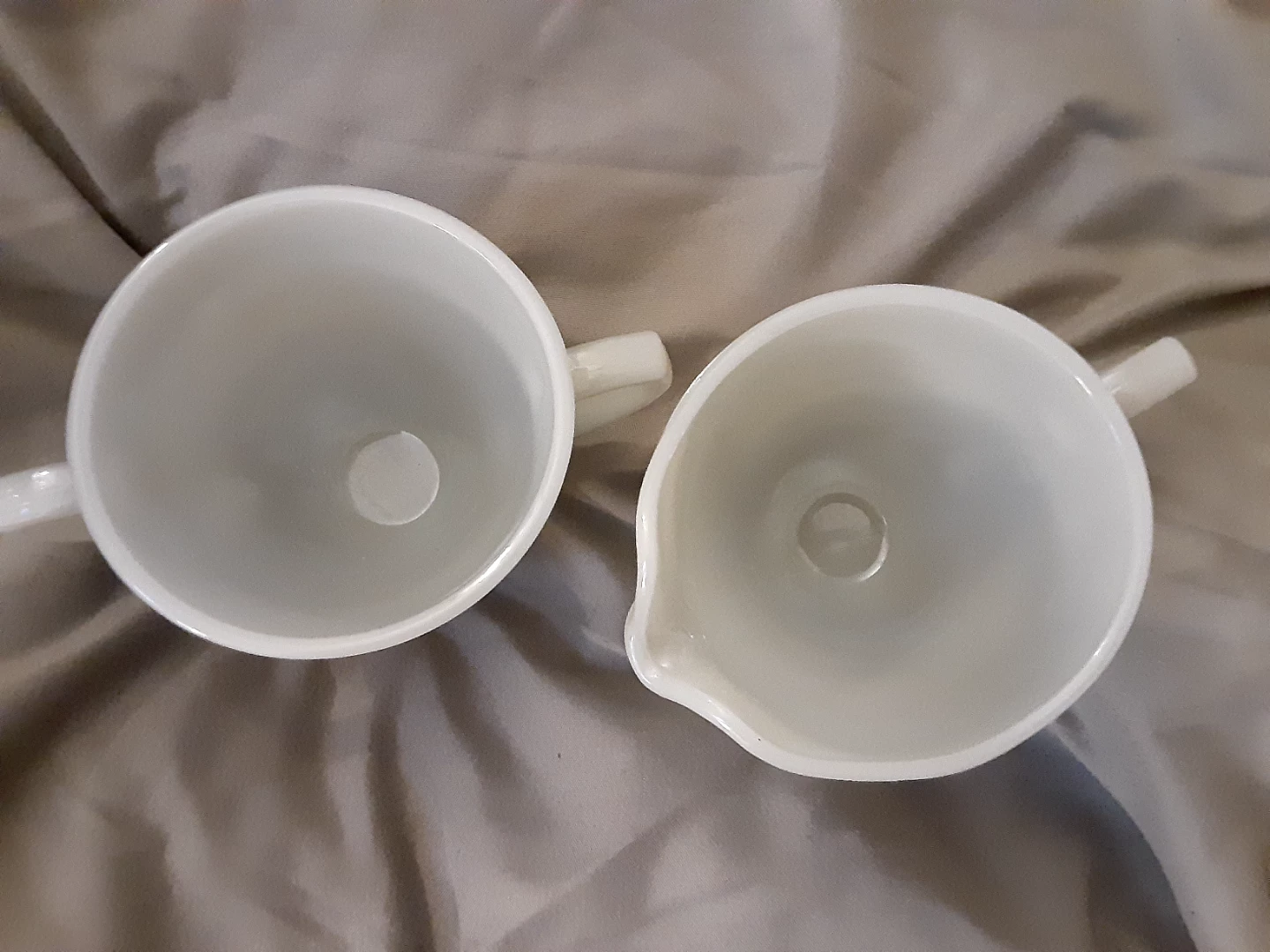 Fire King Grey Luster Creamer Sugar 2pc Set - photo 2