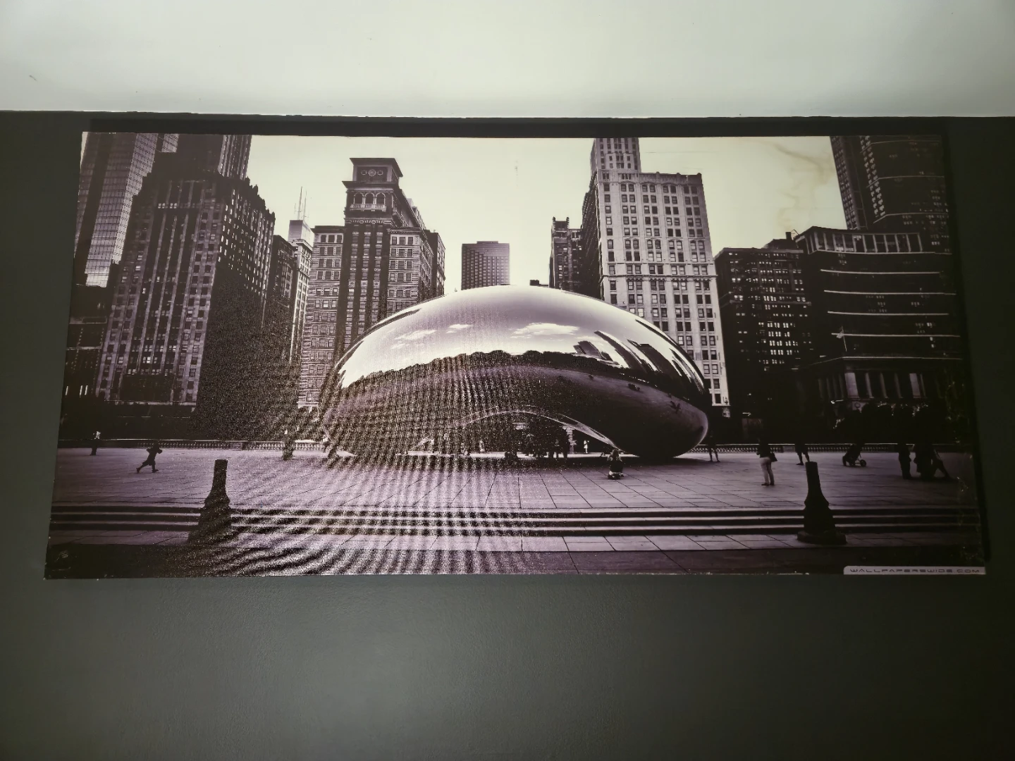 Large Chicago Bean Canvas Wall Art 60" x 30