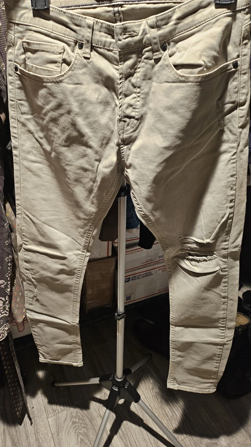 ZARA MAN Tan Distressed Jeans
