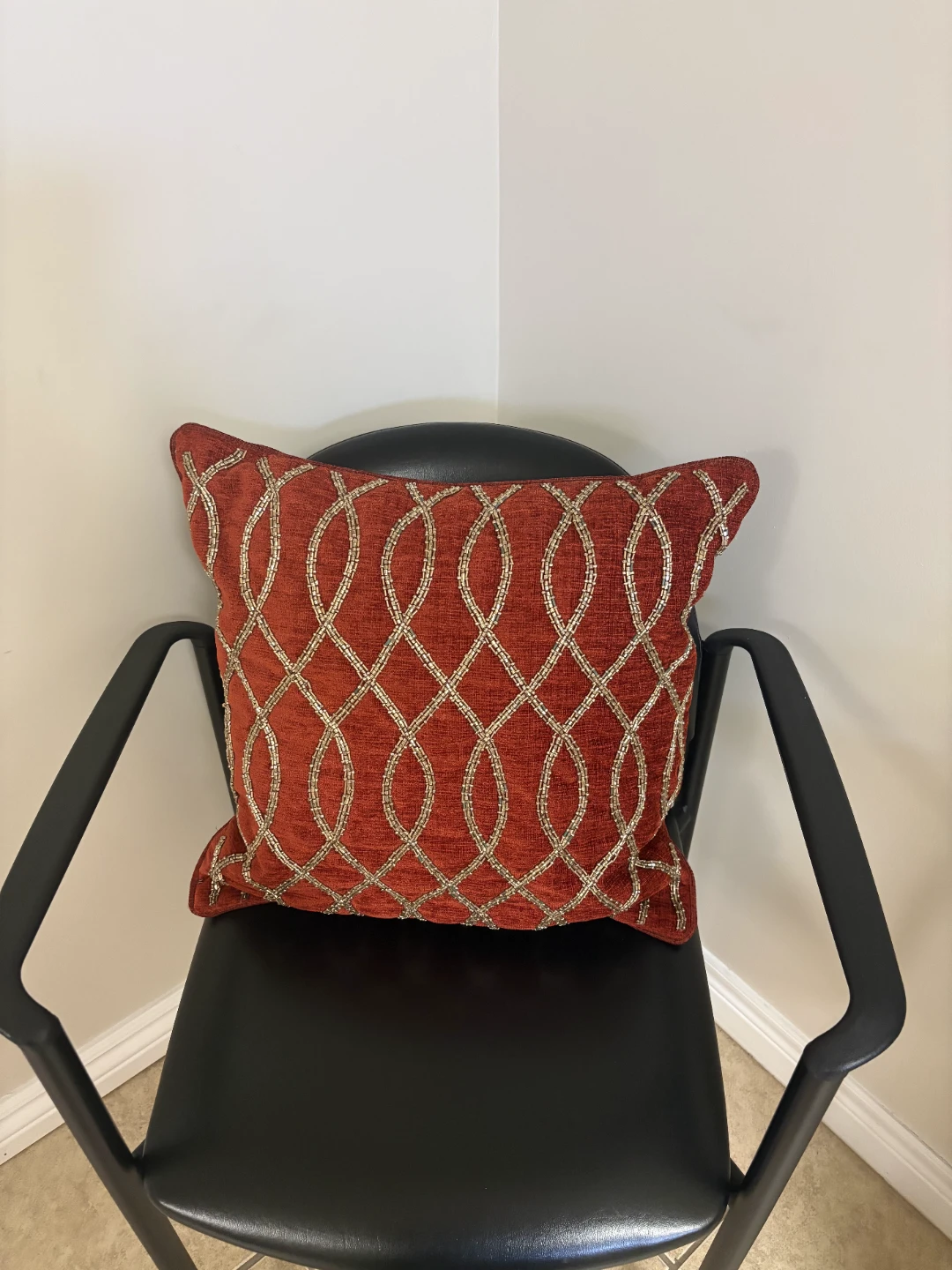 Set of 2 Burnt Orange Decorative Cushions