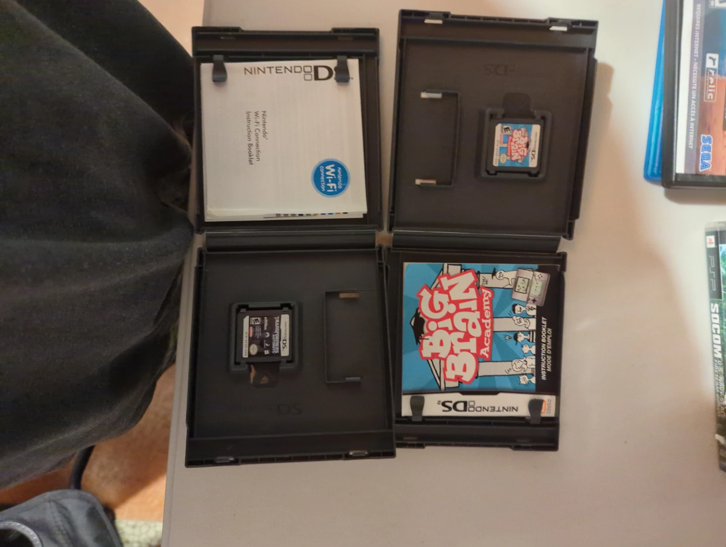 Two Nintendo DS Games: Transformers and Big Brain Academy