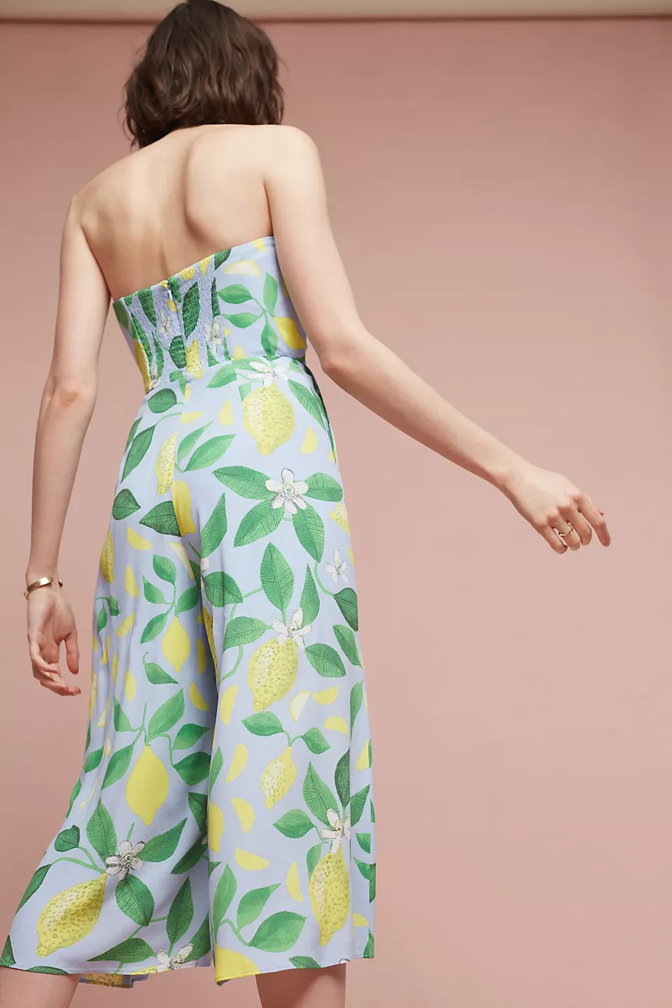 Anthropologie Maeve Lemon Grove Strapless Jumpsuit - Size 4 - photo 3