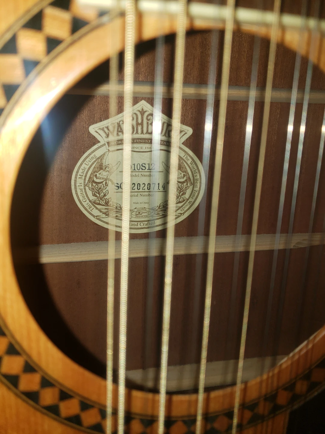 Washburn D10S12 12-String Acoustic Guitar - photo 2