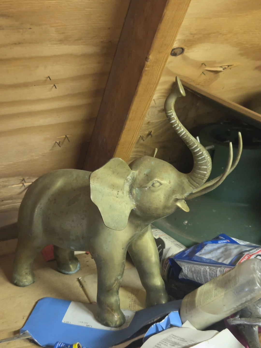 Vintage Brass Elephant Statue