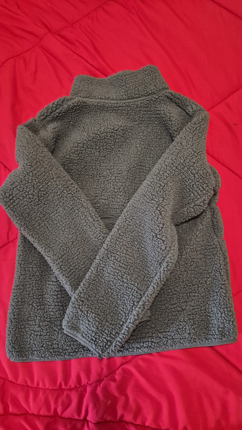 Grey Sherpa Fleece Pullover - photo 2