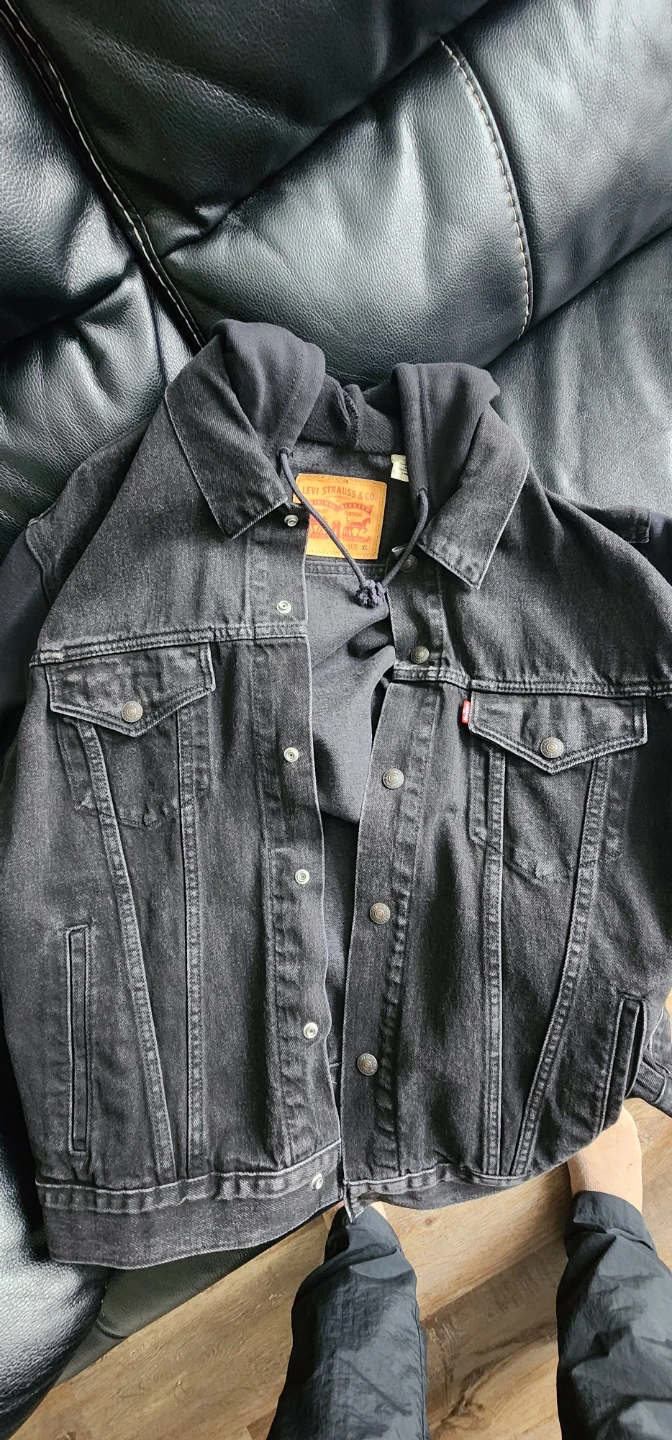 Levi's Black Denim Hoodie Jacket