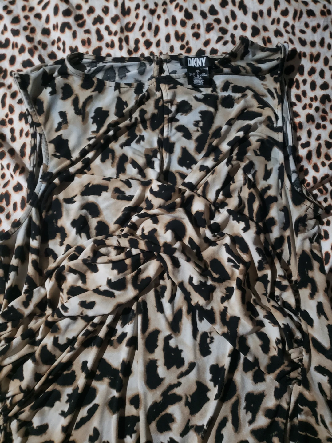 DKNY Leopard Print Sleeveless Top