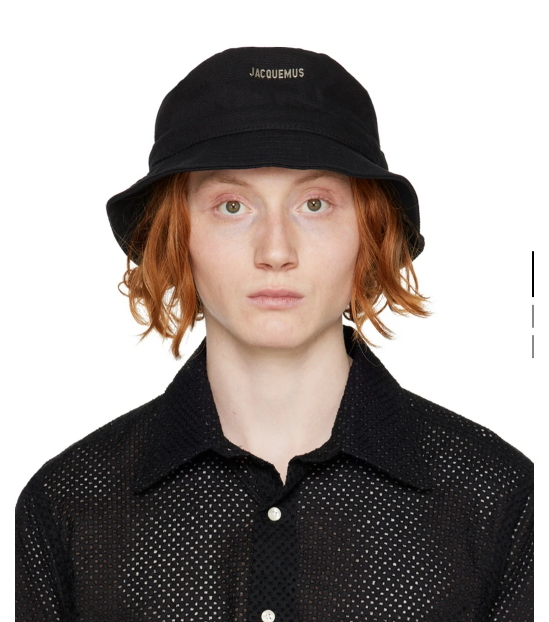 Jacquemus black le Bob bucket hat 58 size