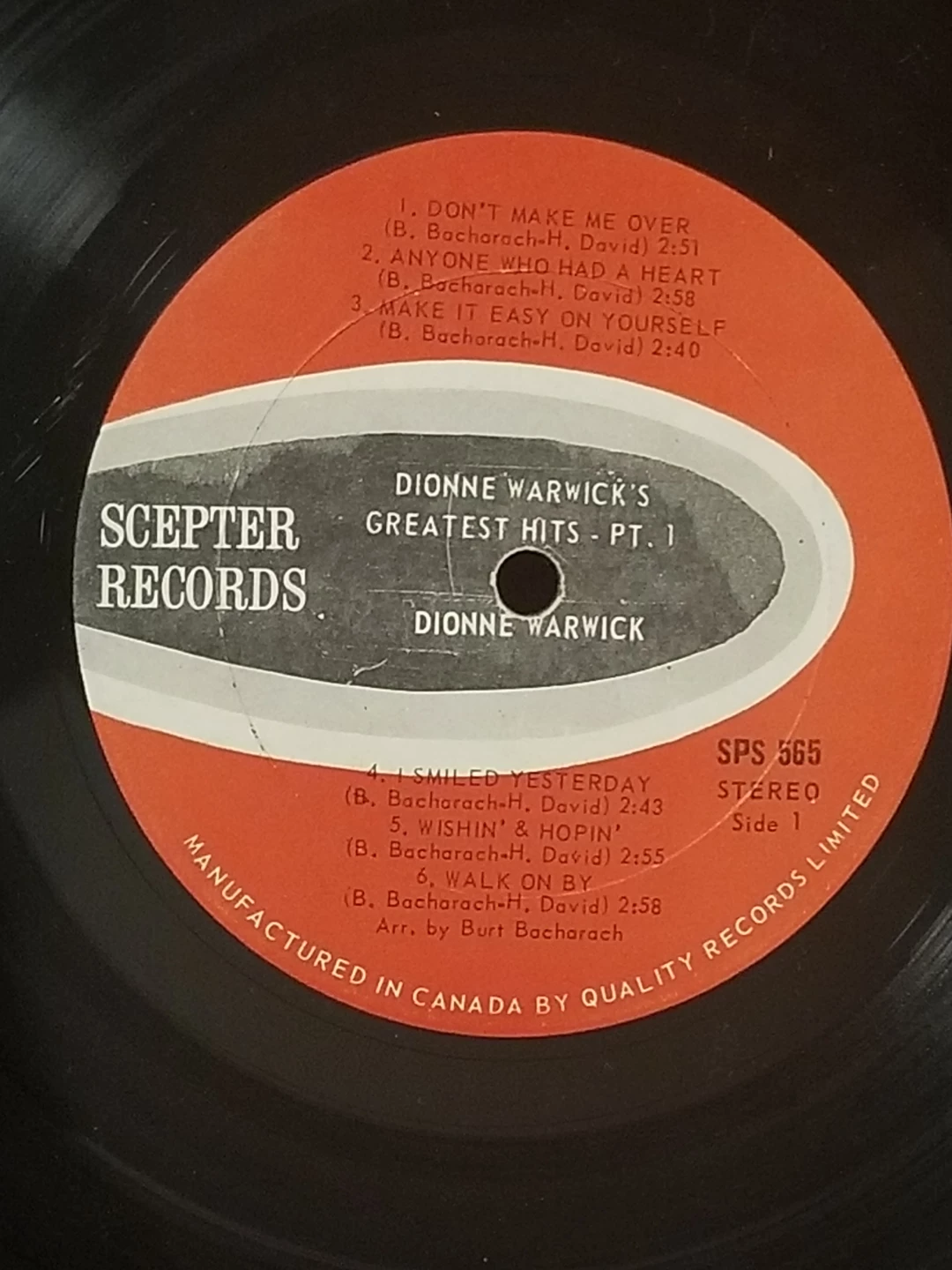 Dionne Warwick's Greatest Hits Vinyl Record