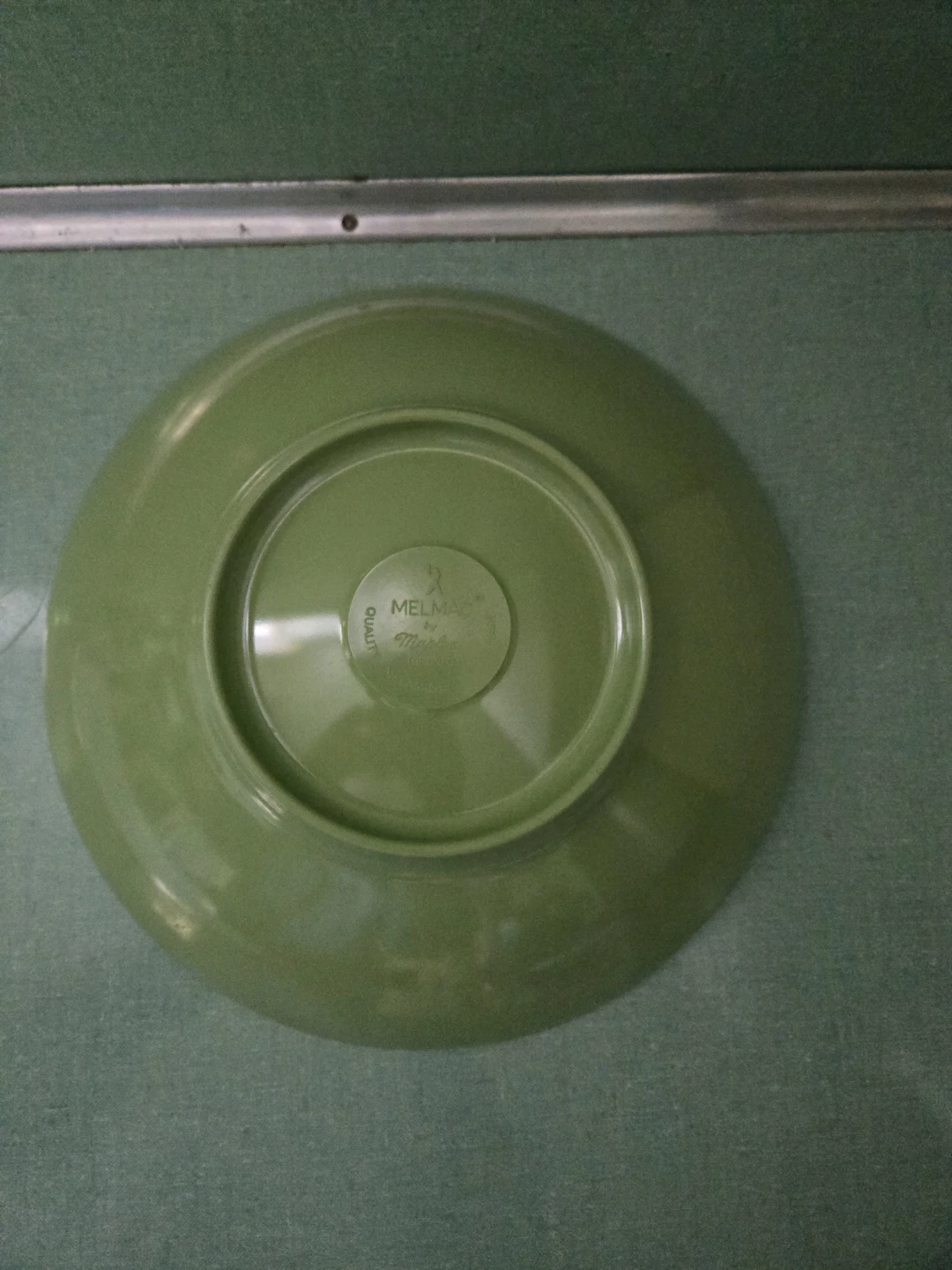 Vintage Avocado Green Melmac Divided Serving Bowl - photo 2