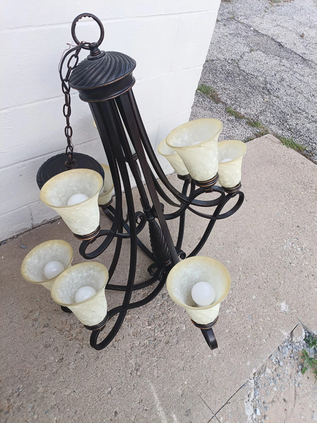 9-Light Bronze Chandelier - photo 2