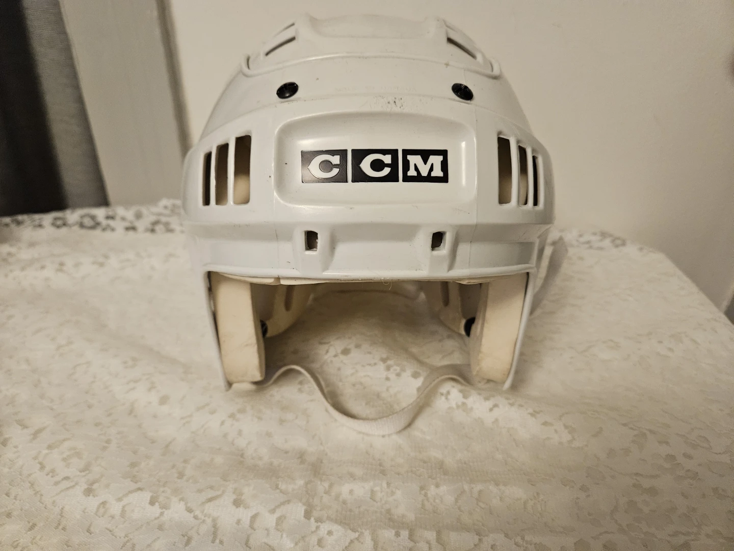 Vintage CCM HT-1 s HOCKEY HELMET 7- 7 5/8  White
