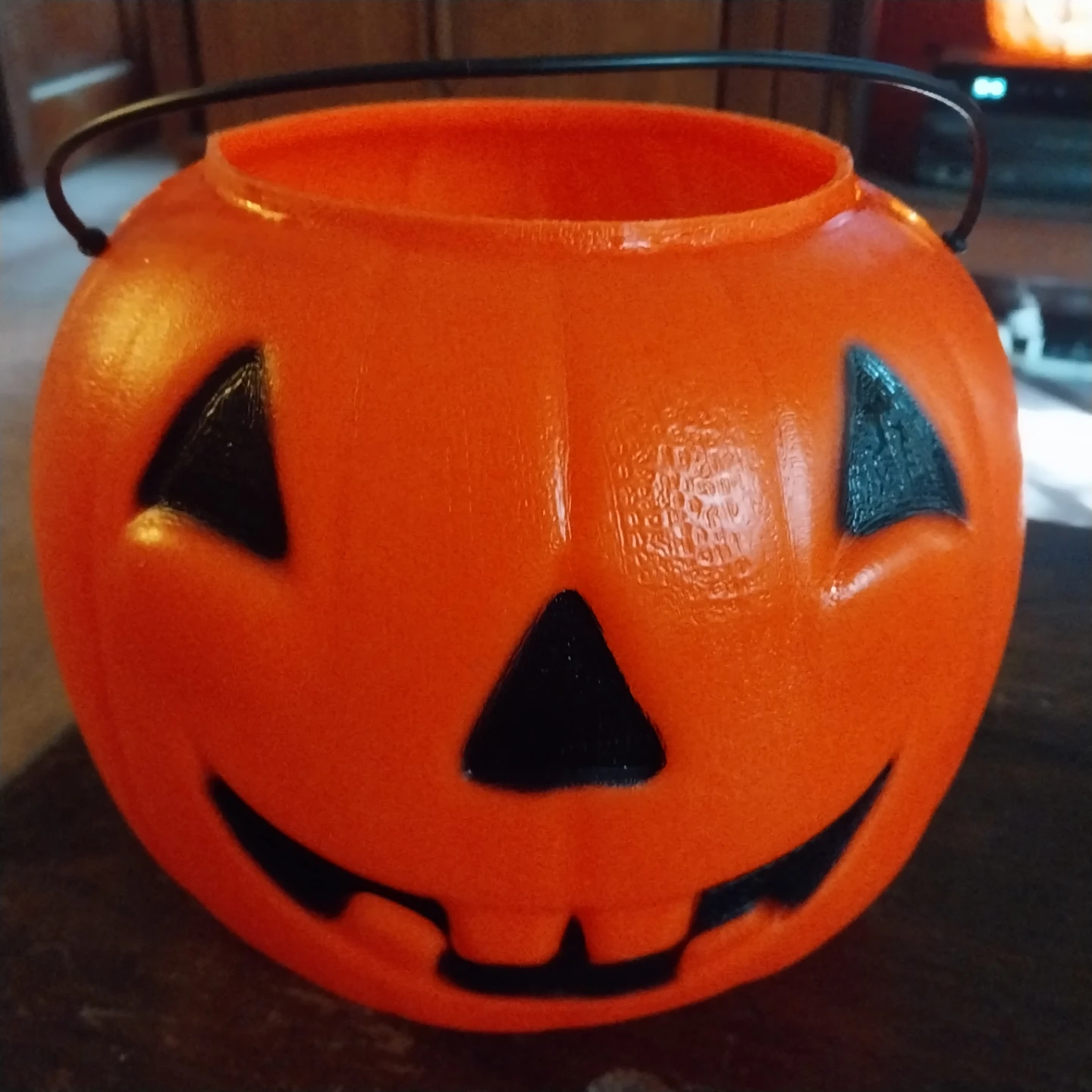 Orange Plastic Jack-O'-Lantern Trick-or-Treat Bucket
