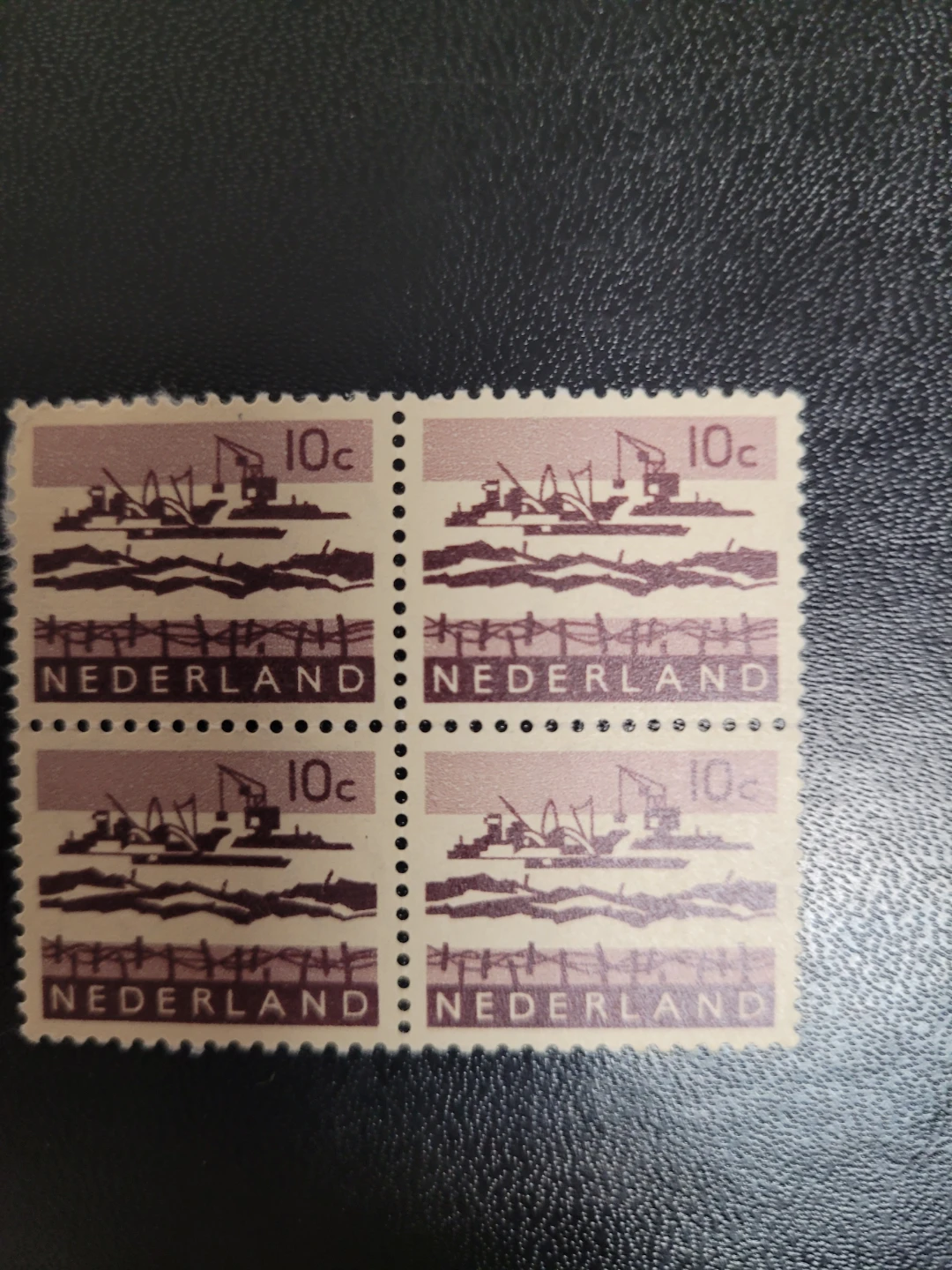 Block of 4 10c Netherlands Postage Stamps