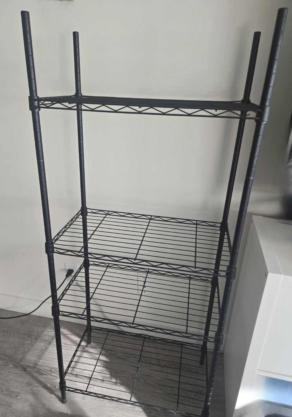4-Tier Black Steel Storage Shelves - photo 2