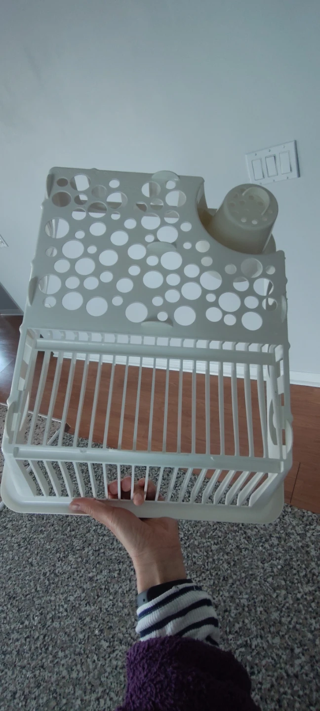 White plastic dish drying rack - photo 5