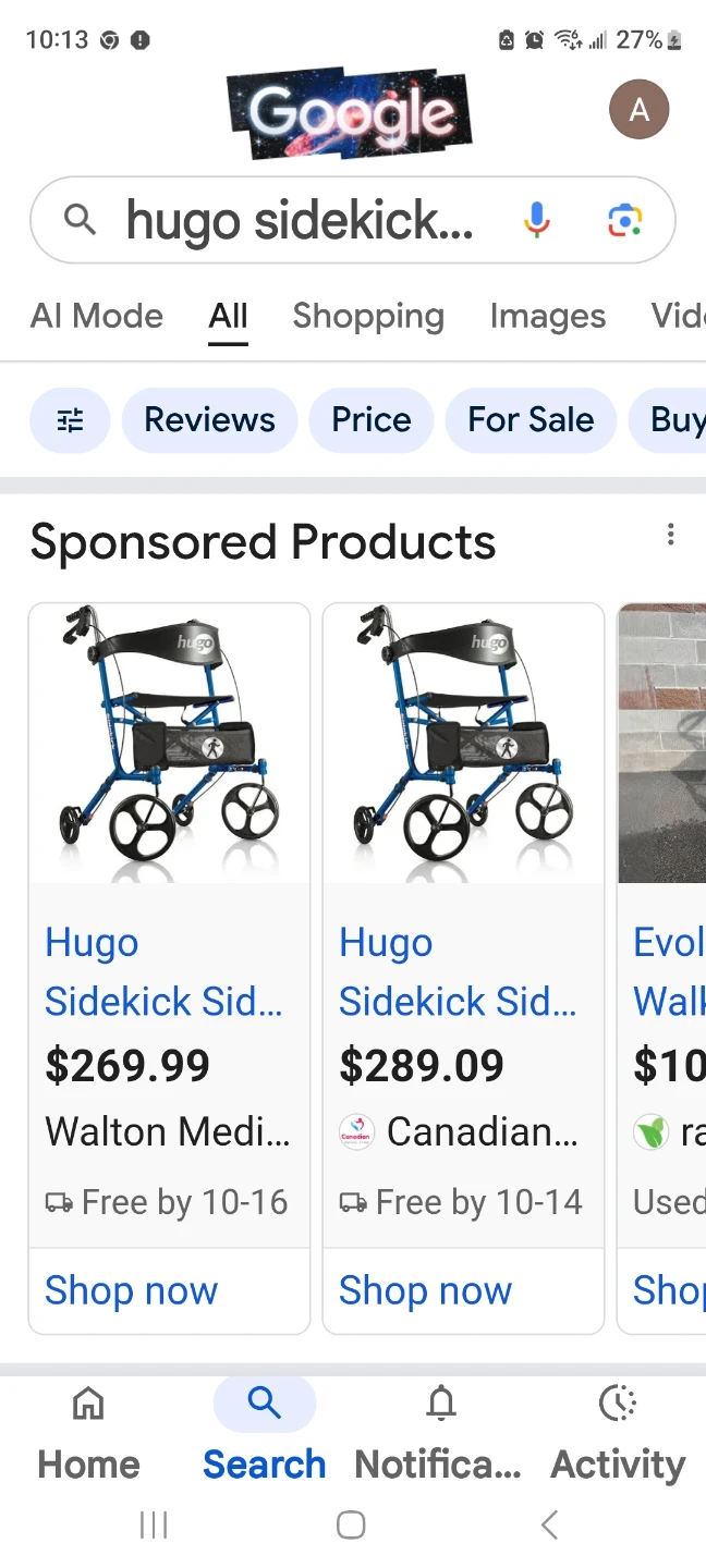 HUGO SIDEKICK LIGHT WEIGHT Rolling Walker - photo 4