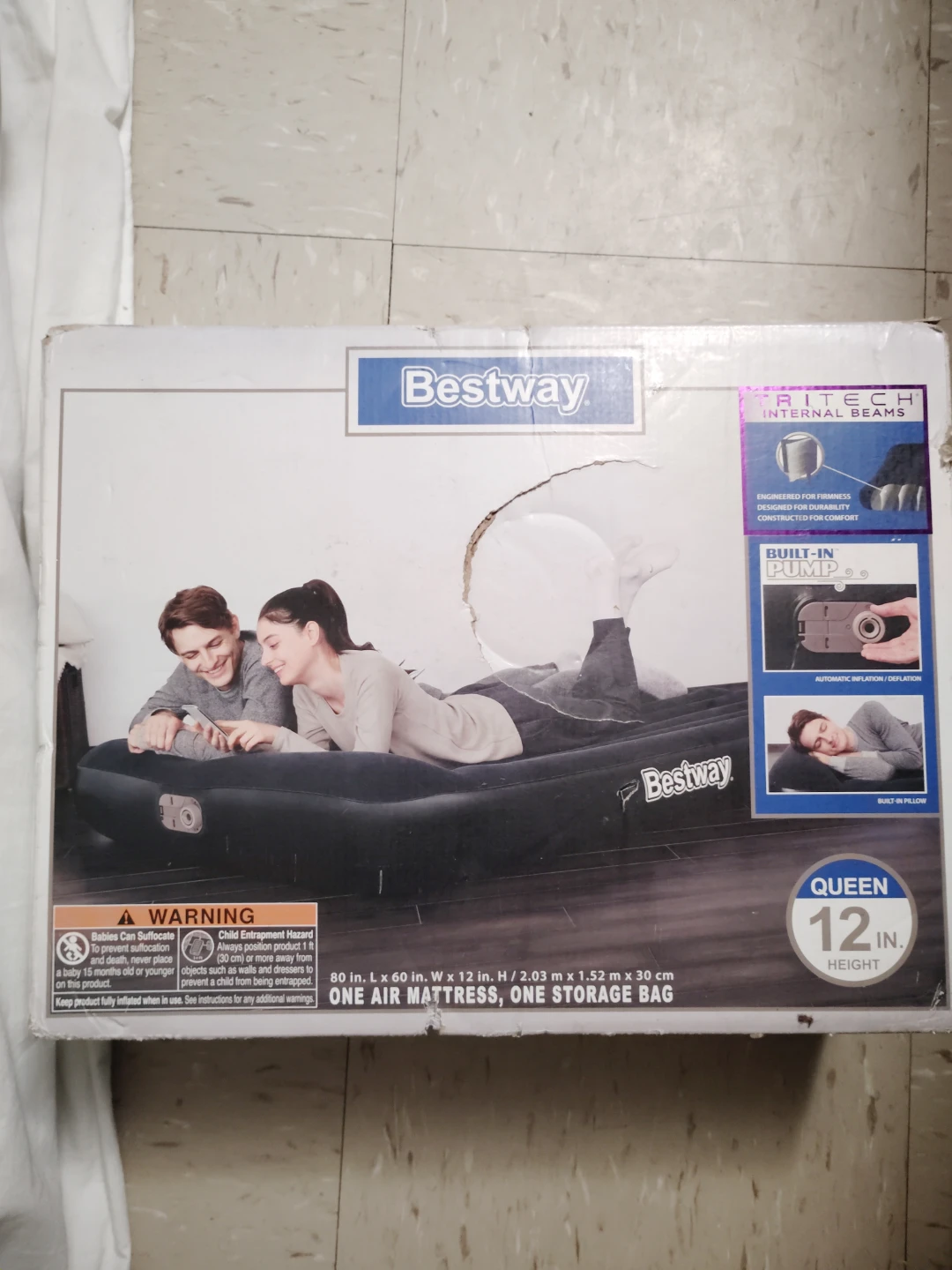 Bestway Queen Air Mattress with Built-In Pump
