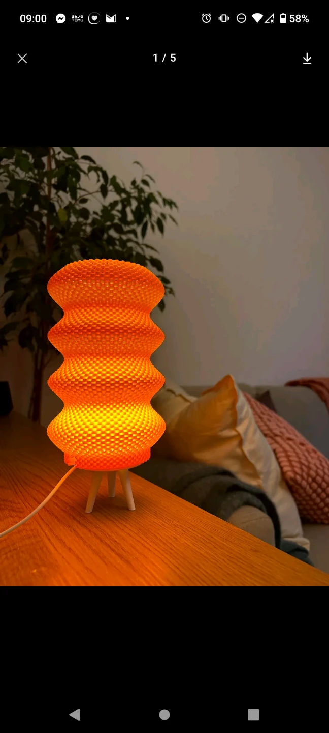 Orange  Accent Table Lamp brand new