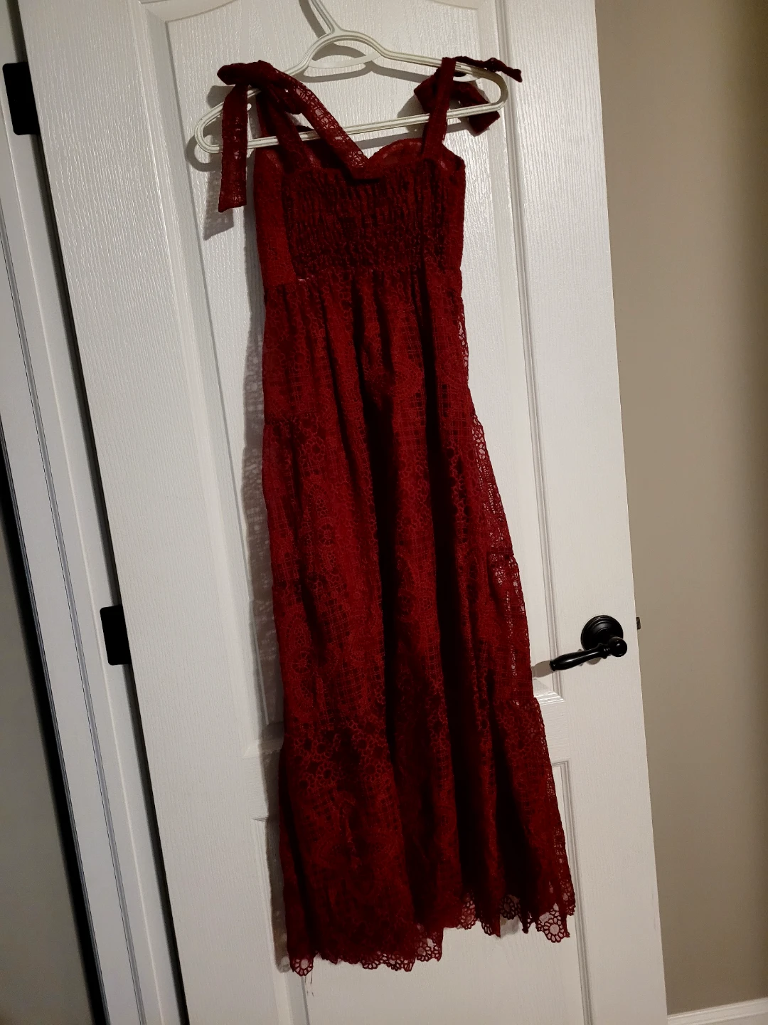 Red Lace Midi Dress - photo 2
