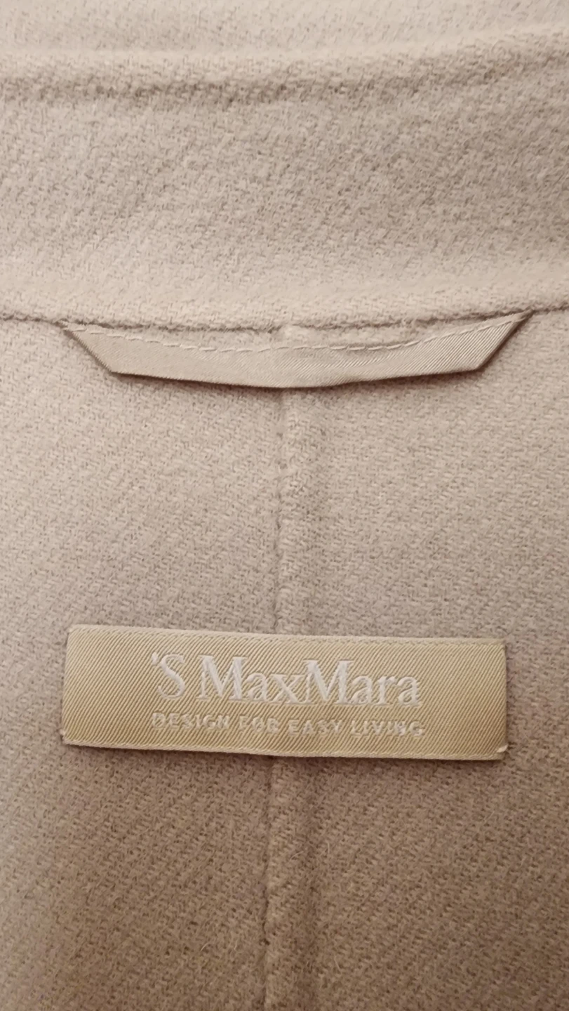 S MaxMara Beige Wool Coat - photo 2