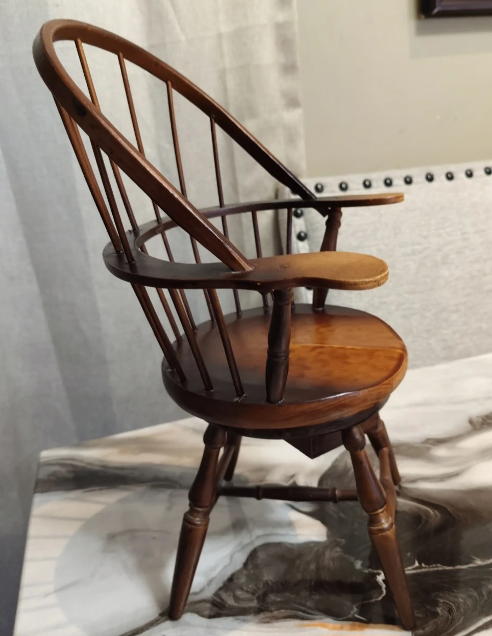 Vintage Wooden Miniature Spindle Chair