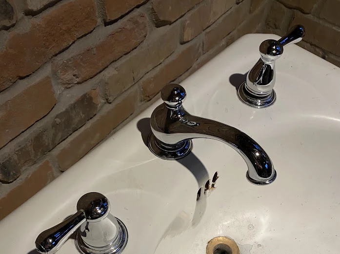 Original cast iron Edwardian pedestal Sink from 1905 - photo 4