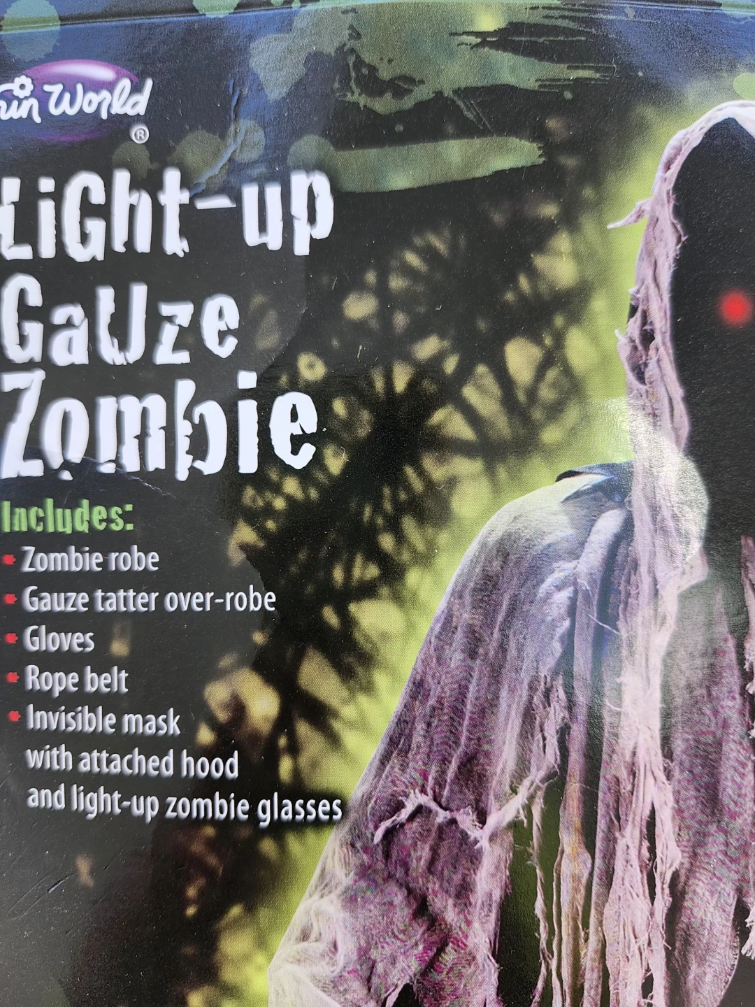 New Halloween Gauze zombie flashng eyes - photo 3
